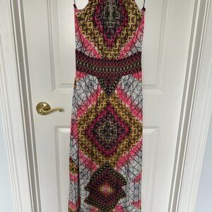 London Times Halter Maxi Dress - Womens Size 6 (Petite Length)
